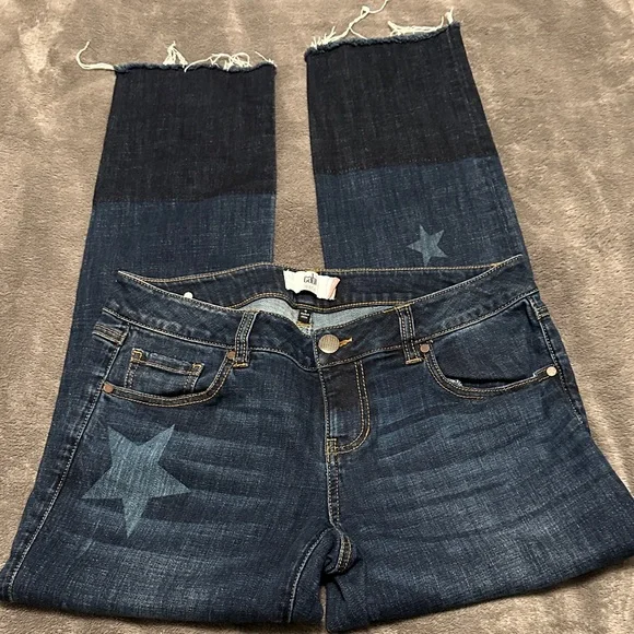 CABi Boyfriend Jeans With Celebrity Star-Design Women's Jeans Style #3937 EUC - Picture 2 of 14